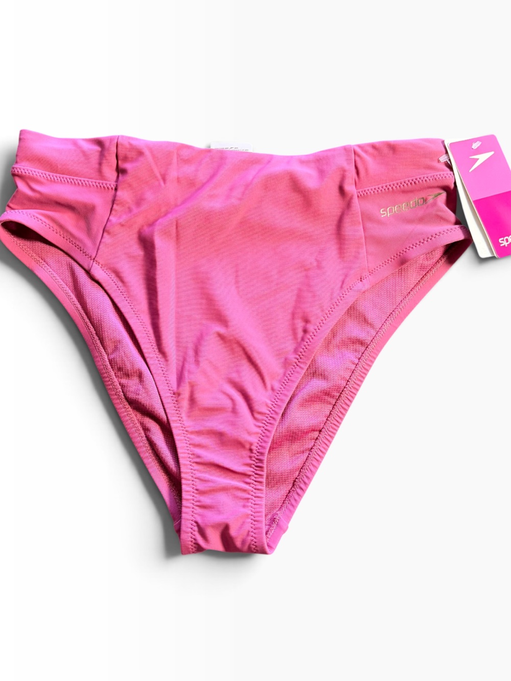 SPEEDO Hot mauve pink athletic cheeky high waist athletic swim bottom size S NWT
